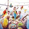 6 Pieces Tropical Birds Honeycomb Parrot Hawaiian Summer Beach Tiki Bar Luau Party Home Classroom Hanging Decorations(Parrot)